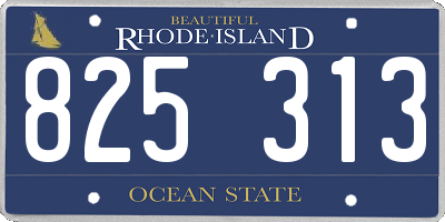 RI license plate 825313