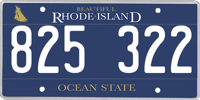 RI license plate 825322