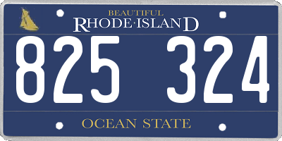 RI license plate 825324