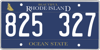 RI license plate 825327