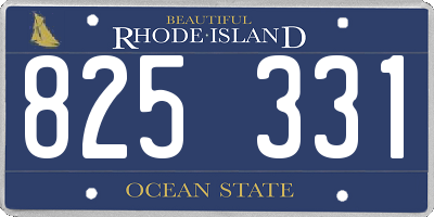 RI license plate 825331