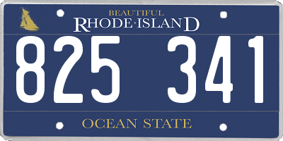 RI license plate 825341