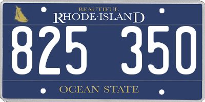RI license plate 825350