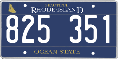 RI license plate 825351