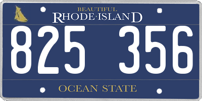 RI license plate 825356