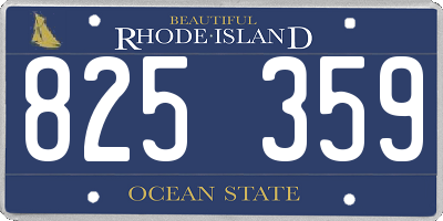 RI license plate 825359
