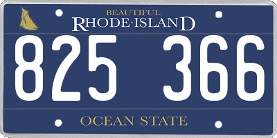 RI license plate 825366