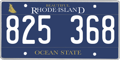 RI license plate 825368