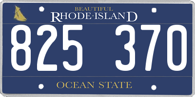 RI license plate 825370