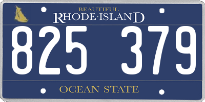 RI license plate 825379