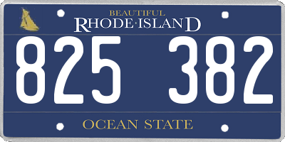 RI license plate 825382
