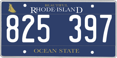 RI license plate 825397