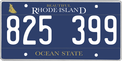 RI license plate 825399