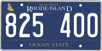 RI license plate 825400