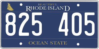 RI license plate 825405