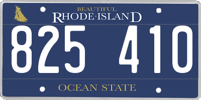 RI license plate 825410