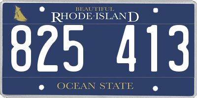 RI license plate 825413