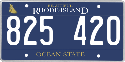 RI license plate 825420