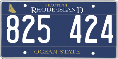 RI license plate 825424