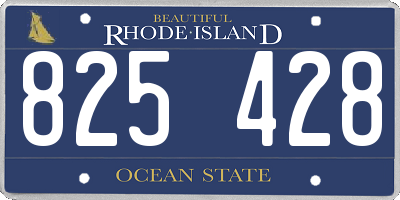 RI license plate 825428