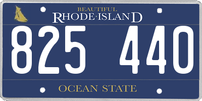 RI license plate 825440