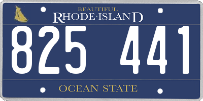 RI license plate 825441