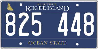 RI license plate 825448