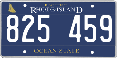 RI license plate 825459