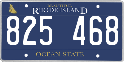 RI license plate 825468