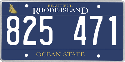 RI license plate 825471