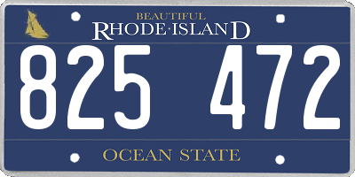 RI license plate 825472