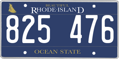 RI license plate 825476