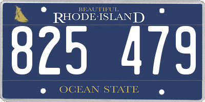 RI license plate 825479