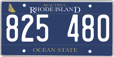 RI license plate 825480