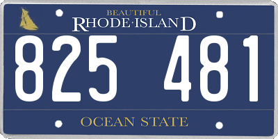 RI license plate 825481