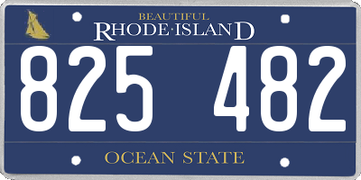 RI license plate 825482