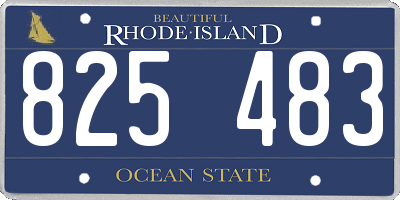 RI license plate 825483