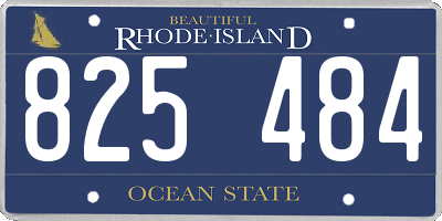RI license plate 825484