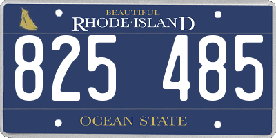 RI license plate 825485