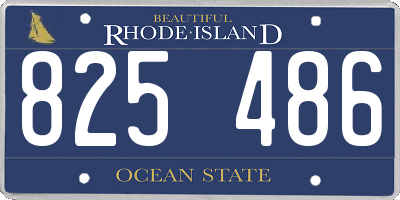 RI license plate 825486