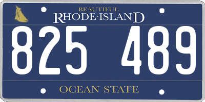 RI license plate 825489