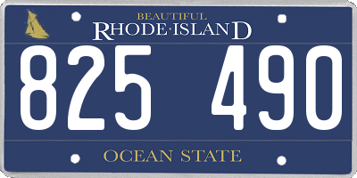 RI license plate 825490