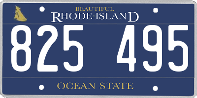 RI license plate 825495