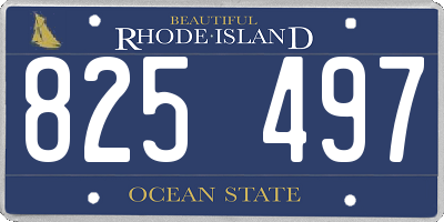 RI license plate 825497