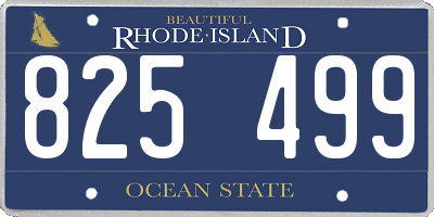 RI license plate 825499