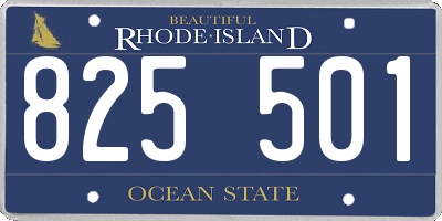 RI license plate 825501