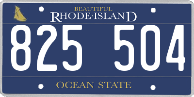 RI license plate 825504