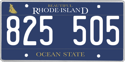 RI license plate 825505