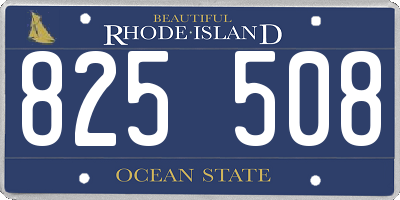 RI license plate 825508