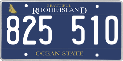 RI license plate 825510